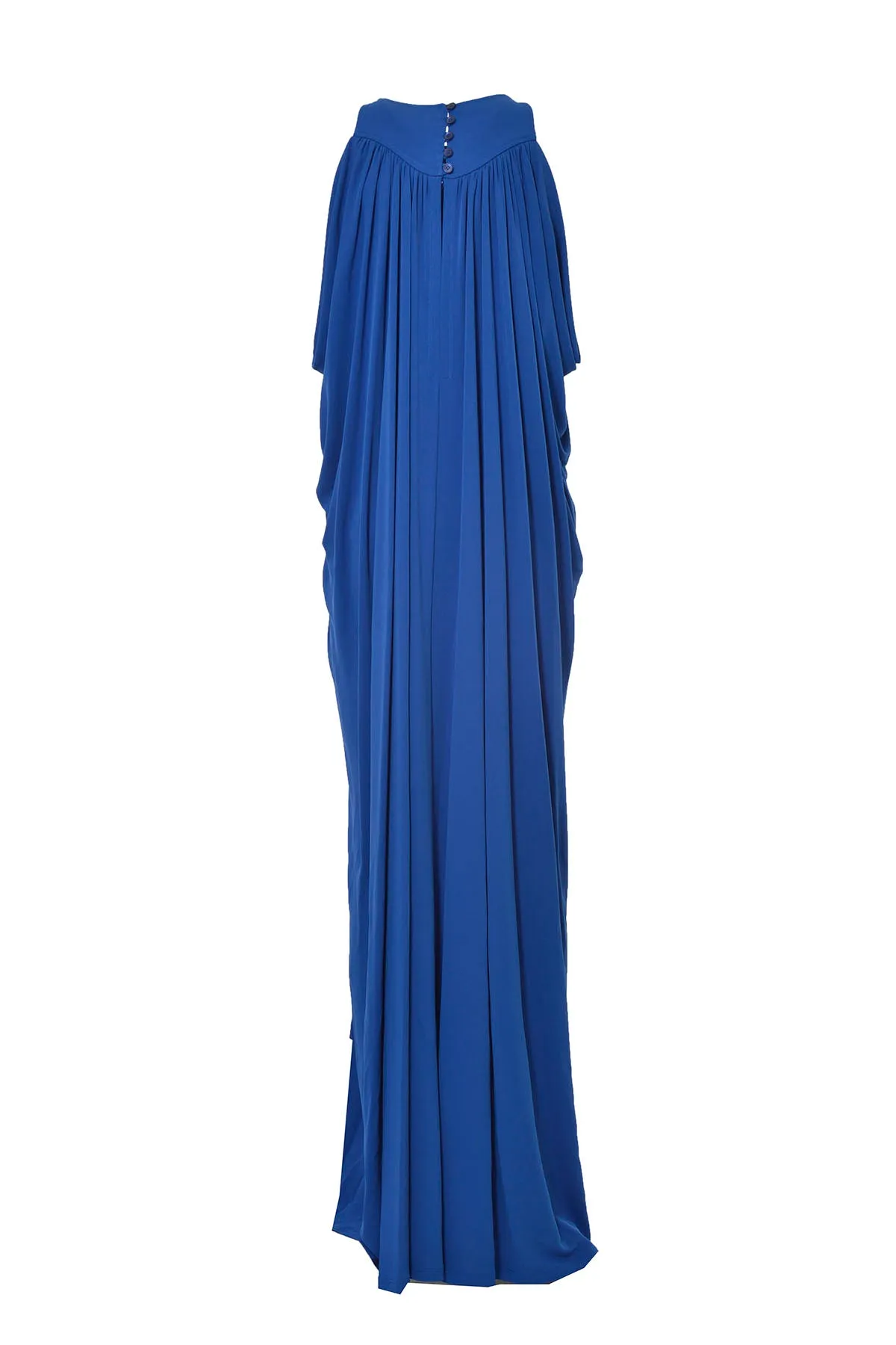 Alberta Ferretti Draped Sleeveless Evening Gown
