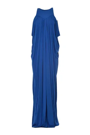 Alberta Ferretti Draped Sleeveless Evening Gown