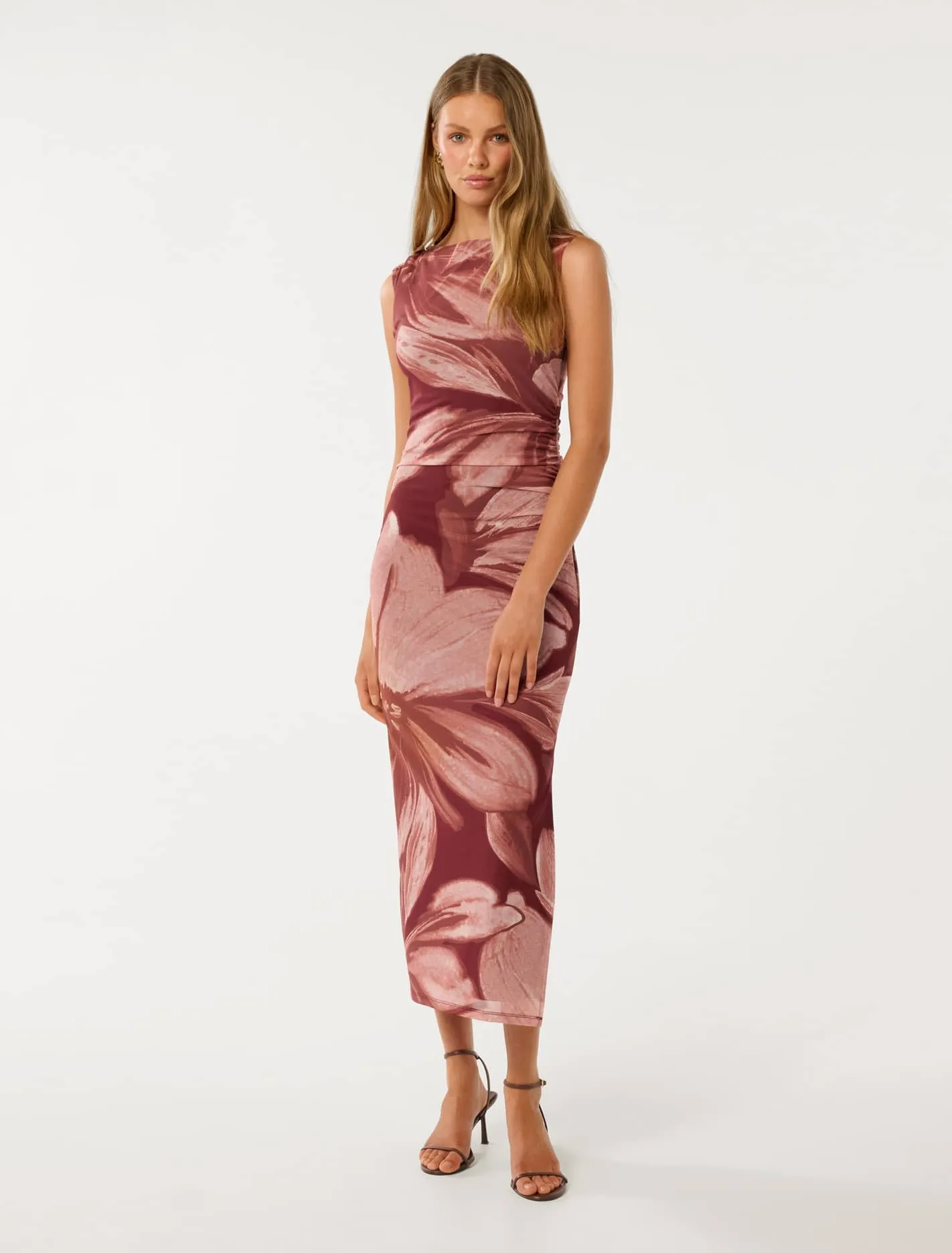 Ally Sleeveless Mesh Midi Dress