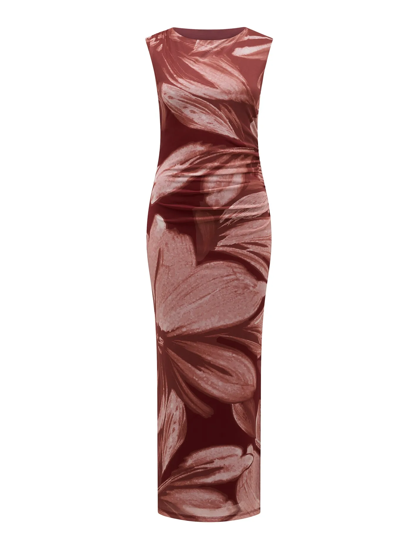 Ally Sleeveless Mesh Midi Dress