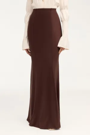 Andrea Jersey Maxi Skirt - Espresso