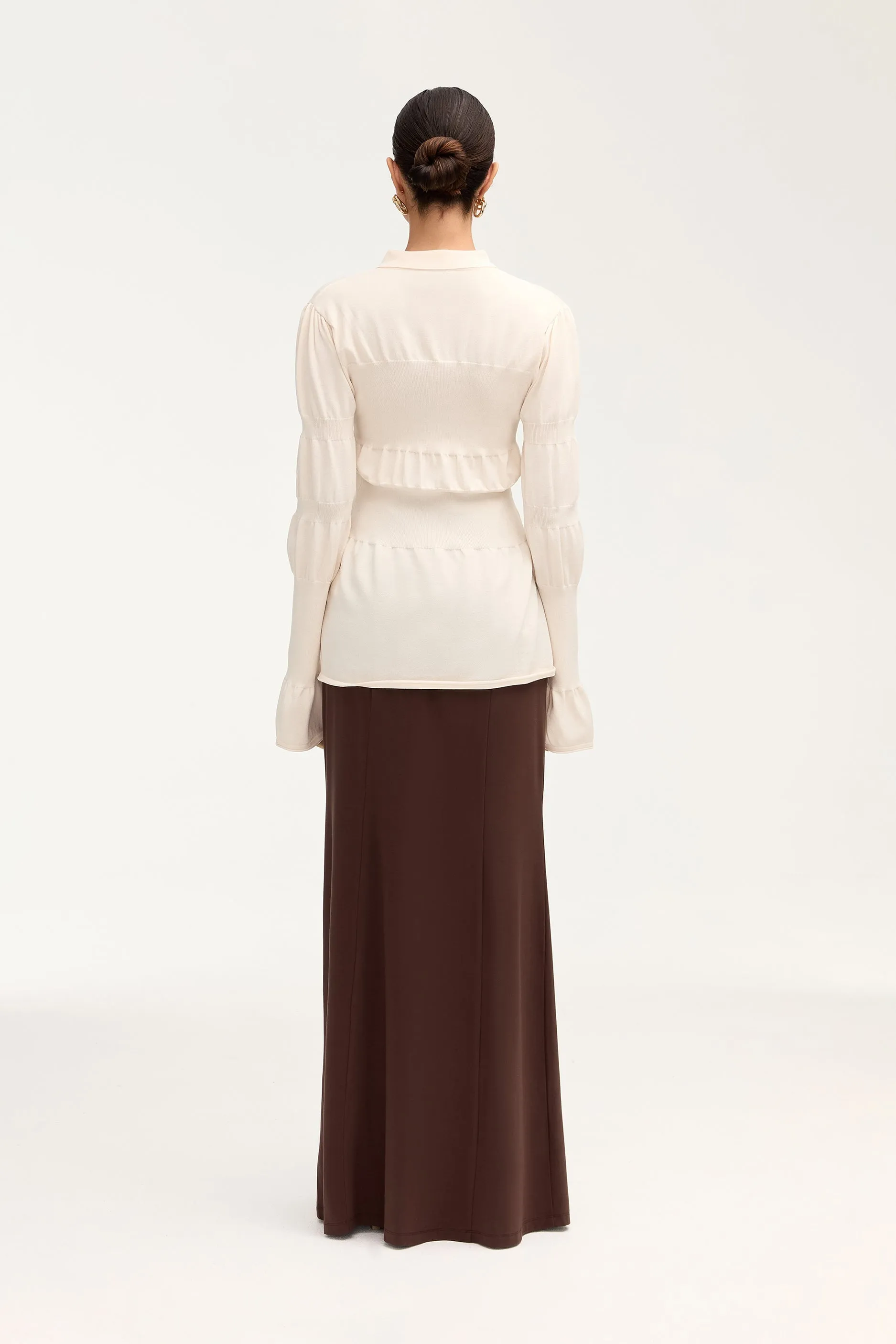 Andrea Jersey Maxi Skirt - Espresso