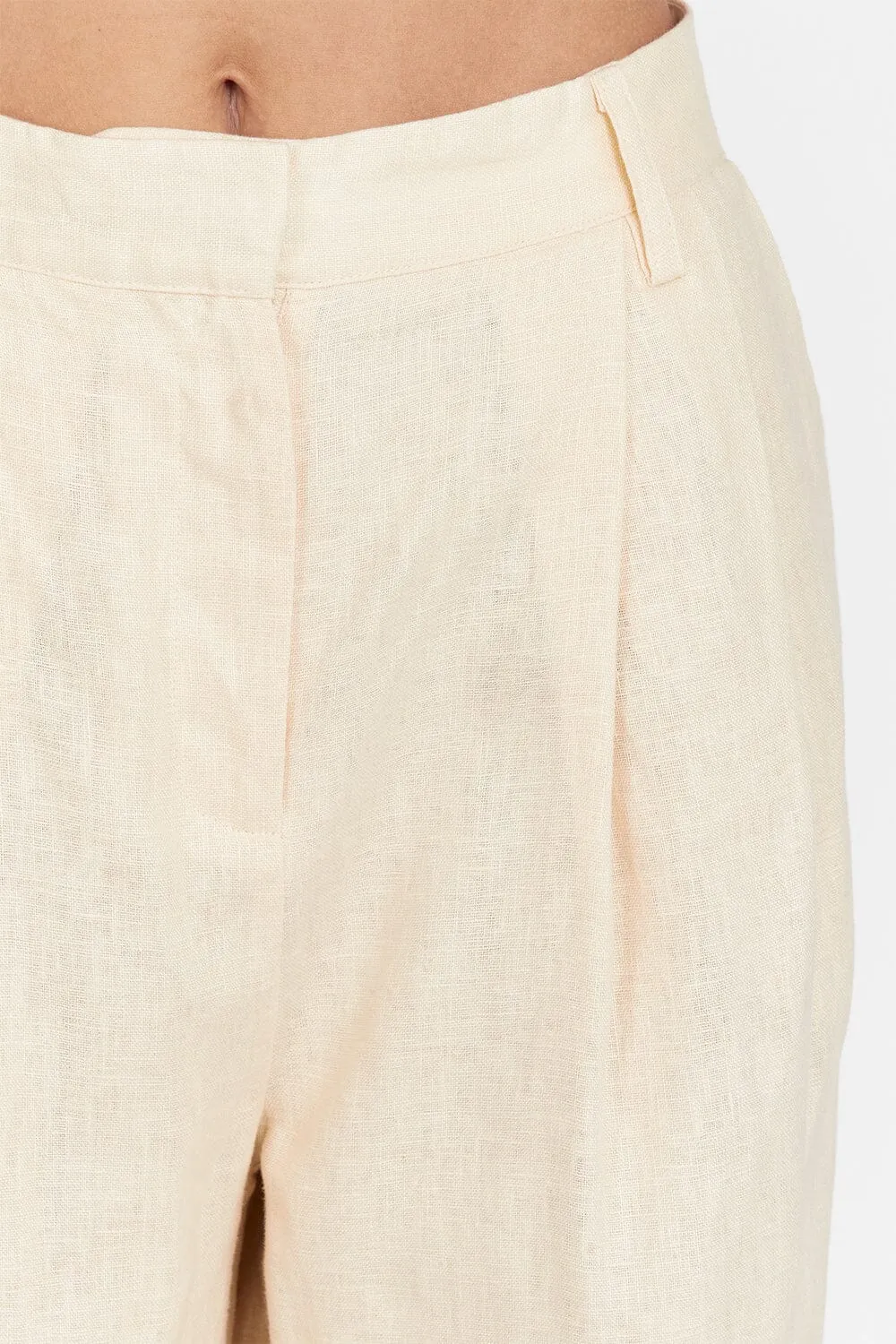 BILLY LEMON LINEN TAPERED PANT