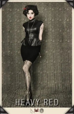 Black Rib Knit Zipper Skirt