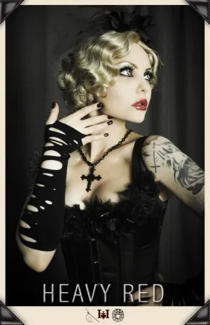 Diabolic Beauty Slashed Gloves