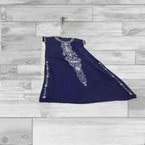 Dress Casual Maxi By Clothes Mentor In Blue & White, Size: Osfm