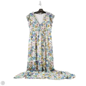 Dress Casual Maxi By Clothes Mentor In Green & Purple, Size: L