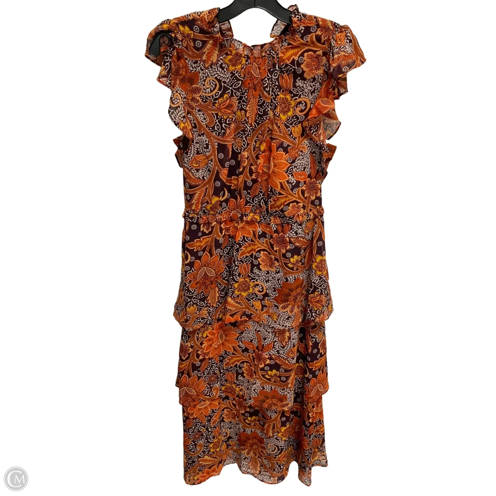 Dress Casual Maxi By Cmb In Orange & Purple, Size: S