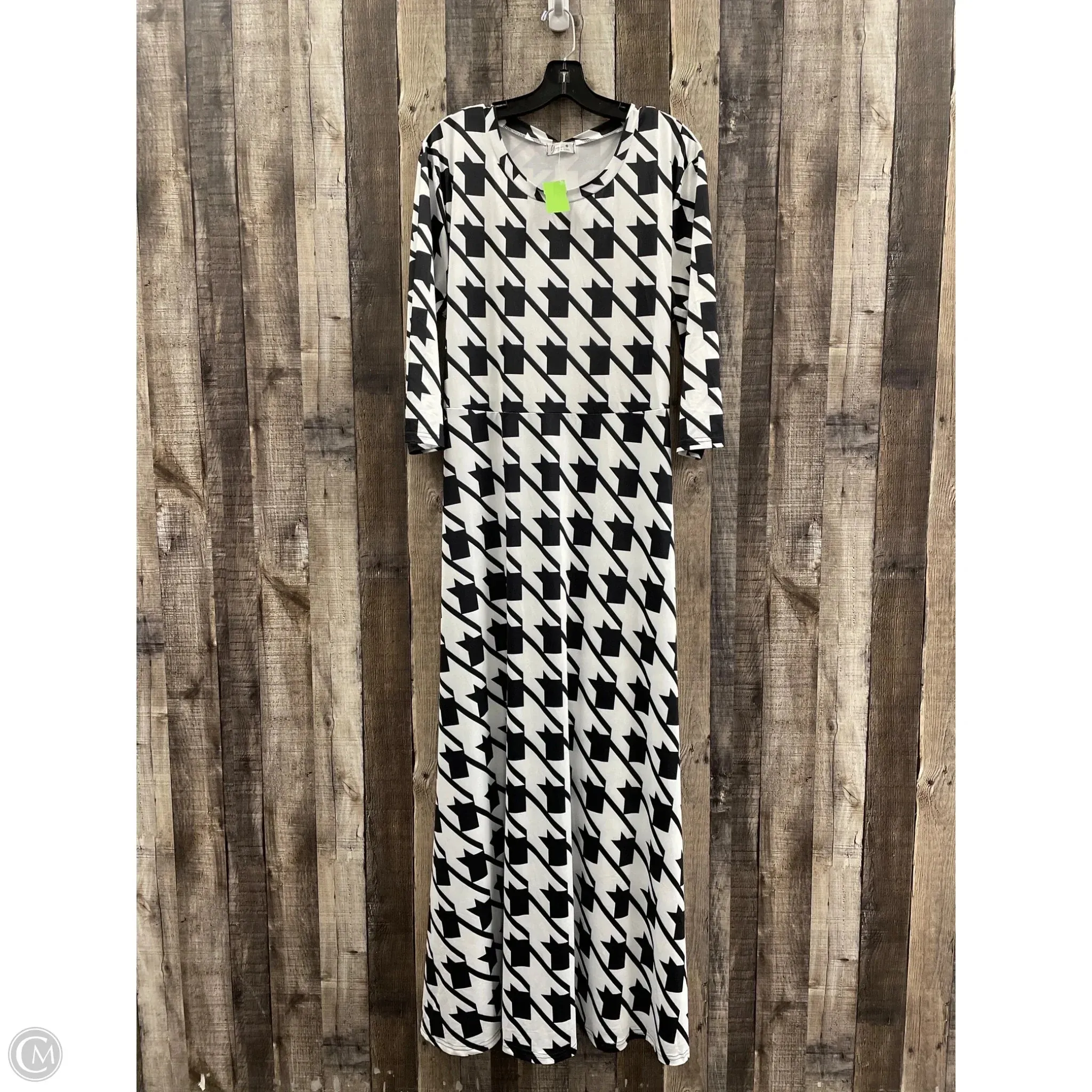 Dress Casual Maxi By Cme In Black & White, Size: 2x