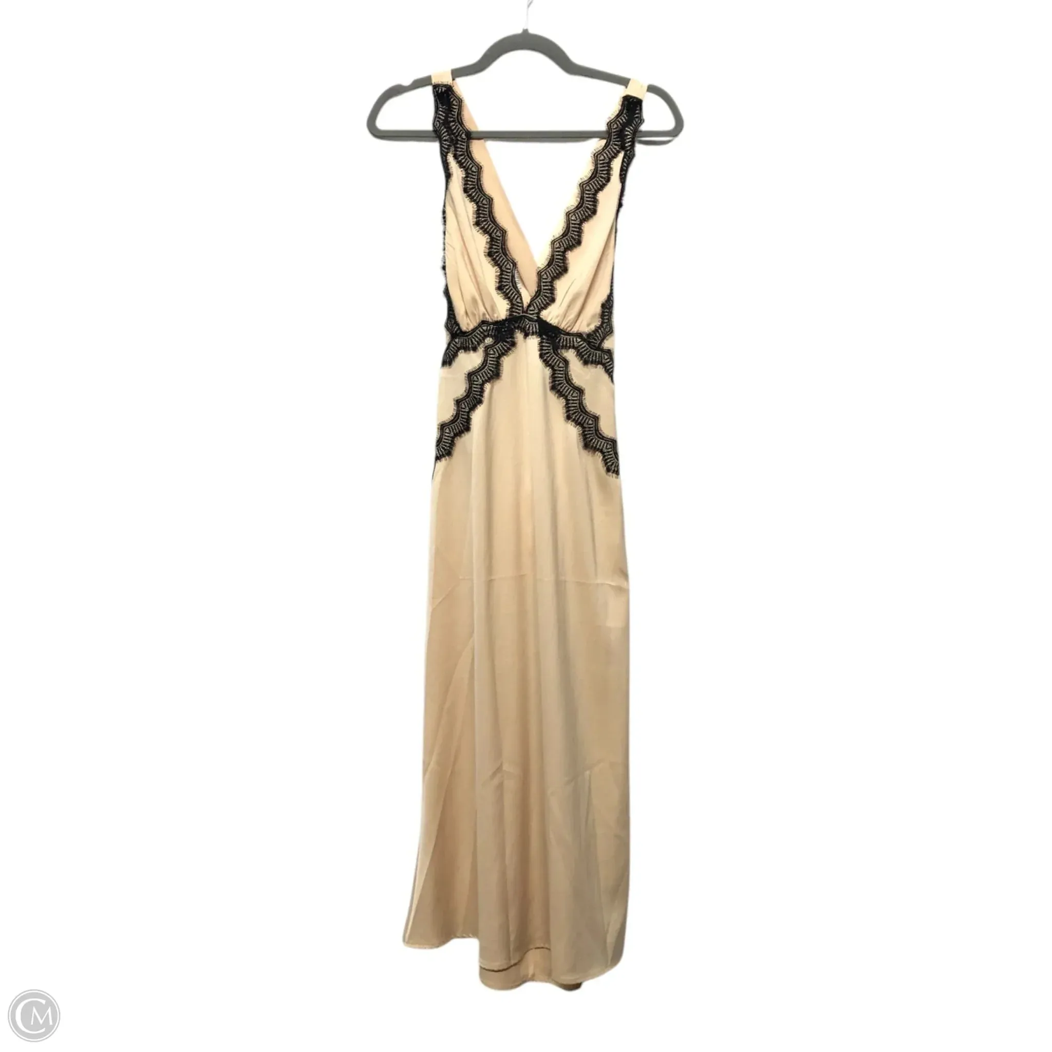 Dress Casual Maxi By Cmf In Black & Tan, Size: L