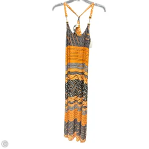 Dress Casual Maxi By Donna Morgan In Grey & Orange, Size: M