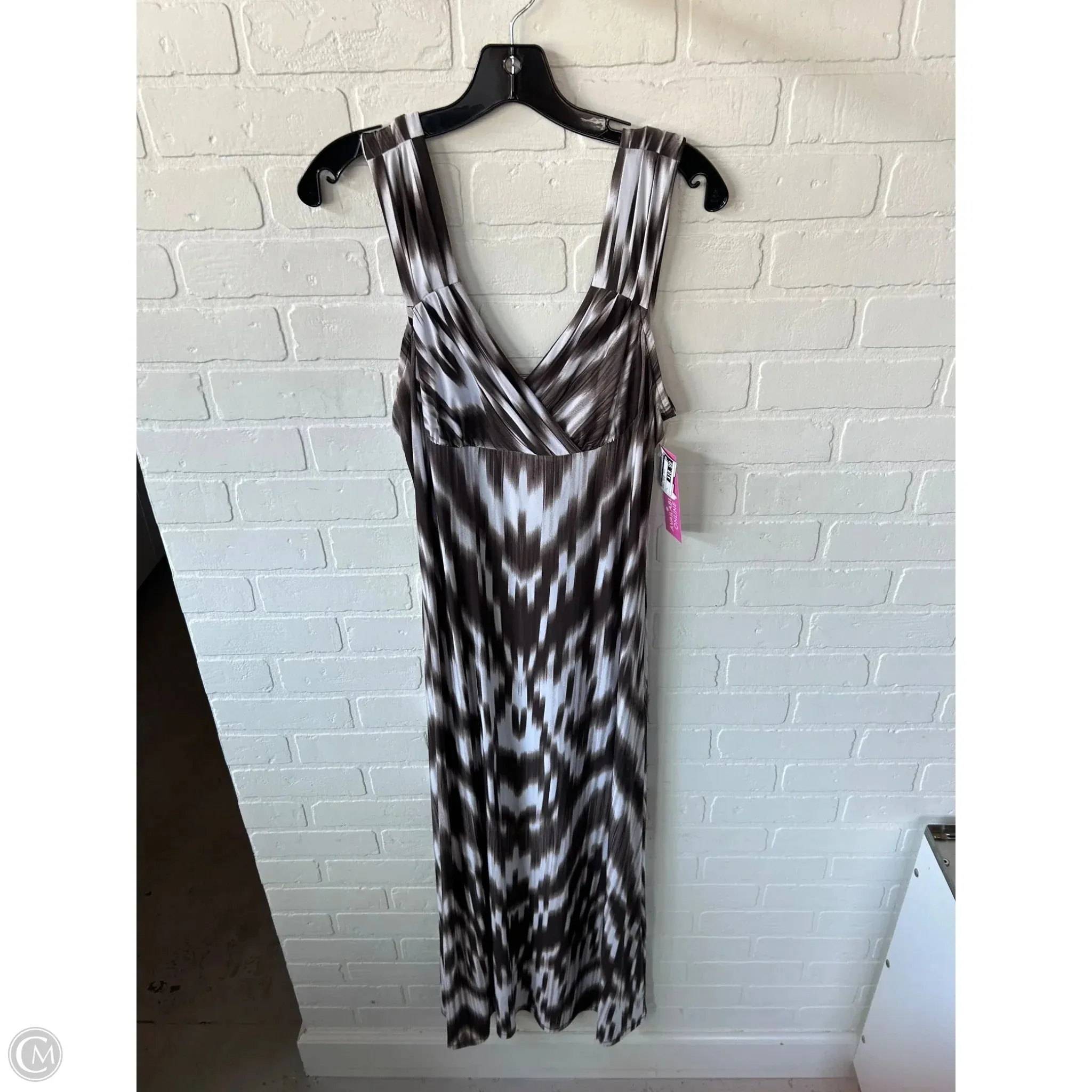 Dress Casual Maxi By Inc In Brown & White, Size: L