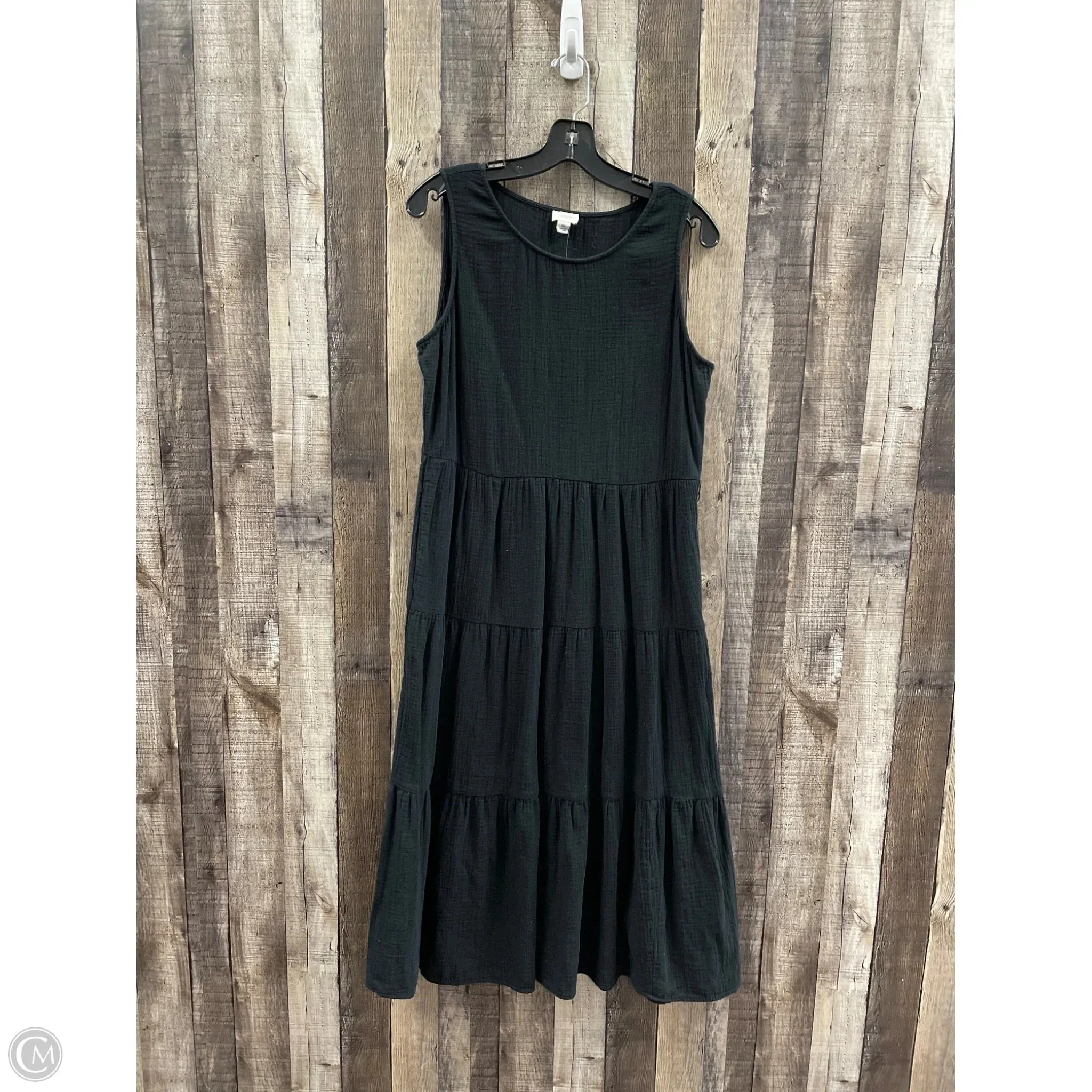 Dress Casual Maxi By J. Crew In Black, Size: L