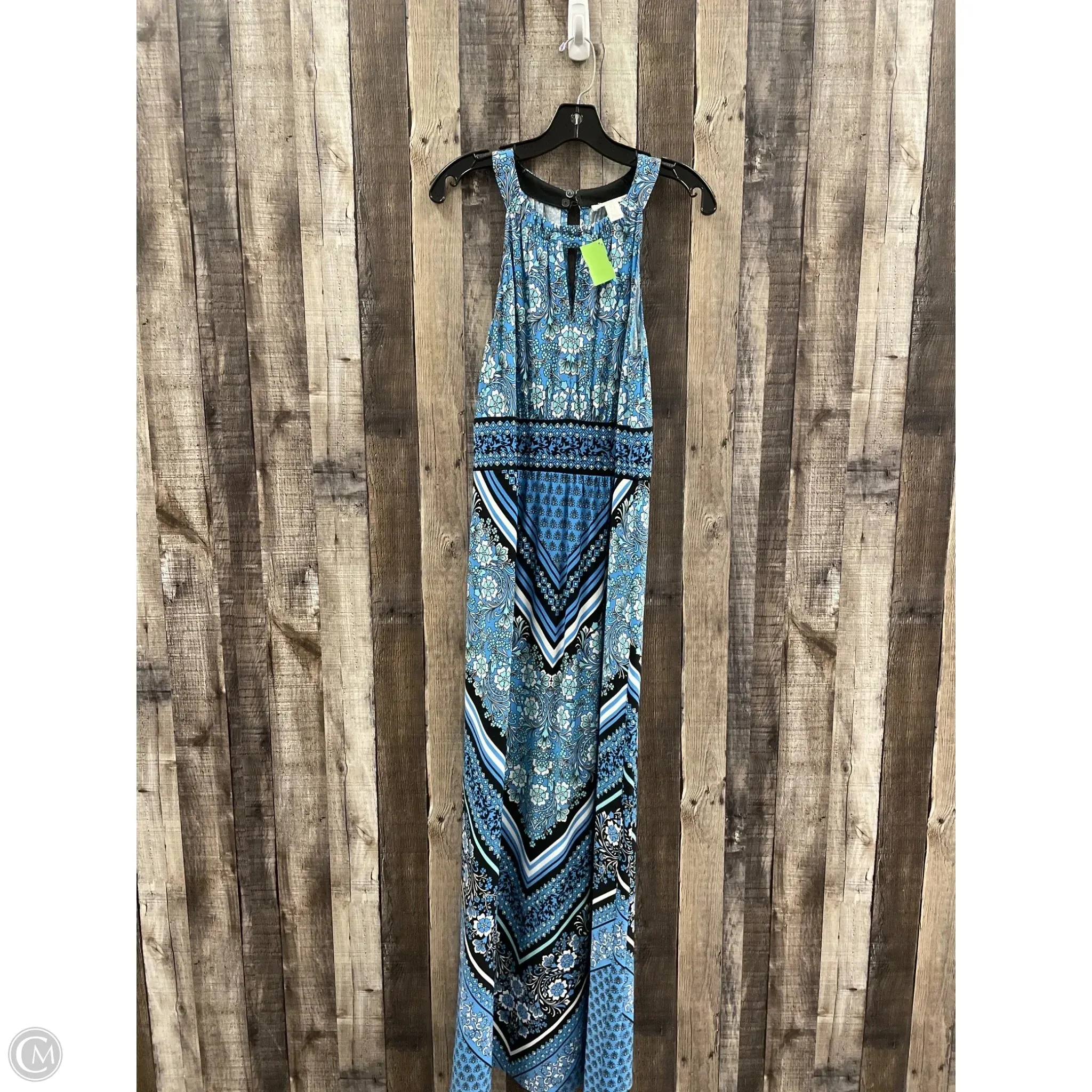 Dress Casual Maxi By London Times In Blue, Size: L