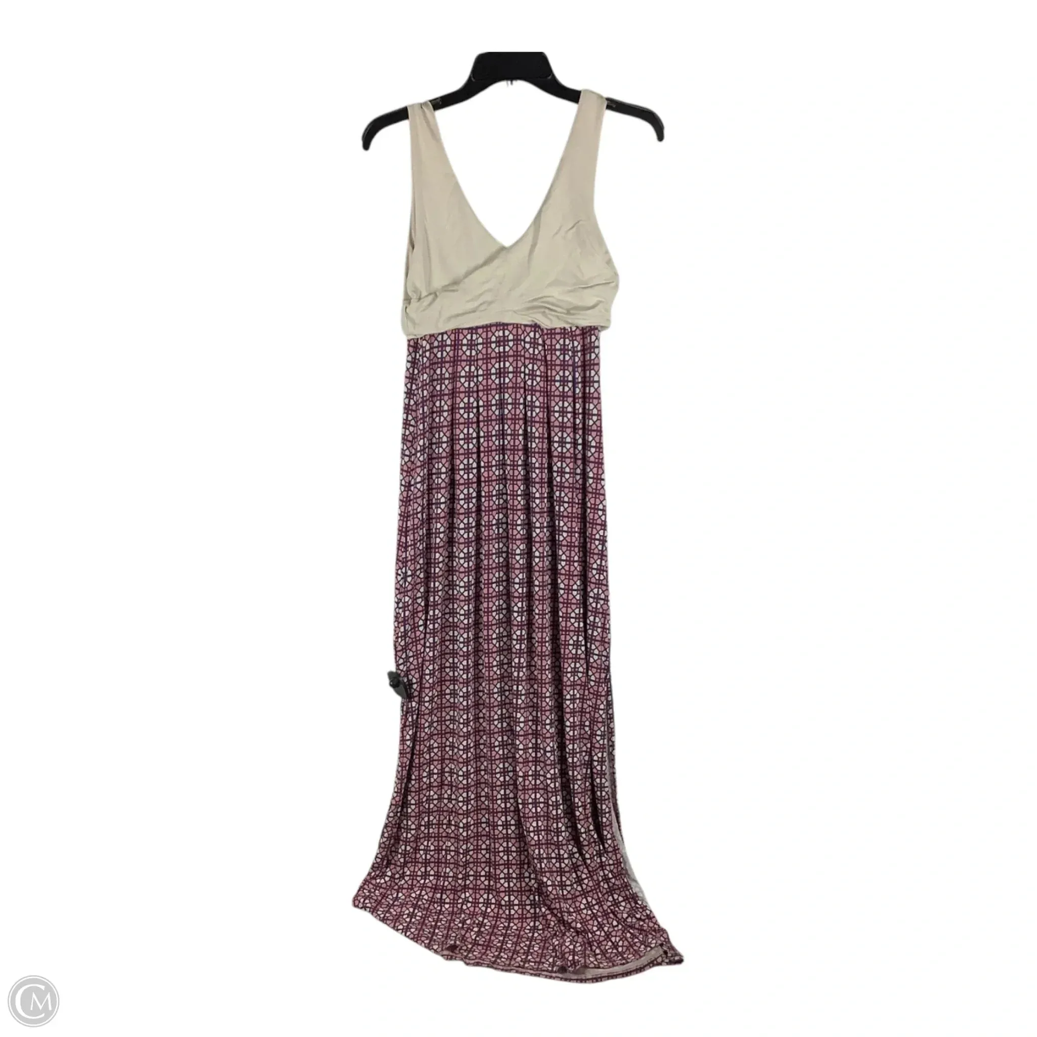 Dress Casual Maxi By Maeve In Cream & Pink, Size: Xsp