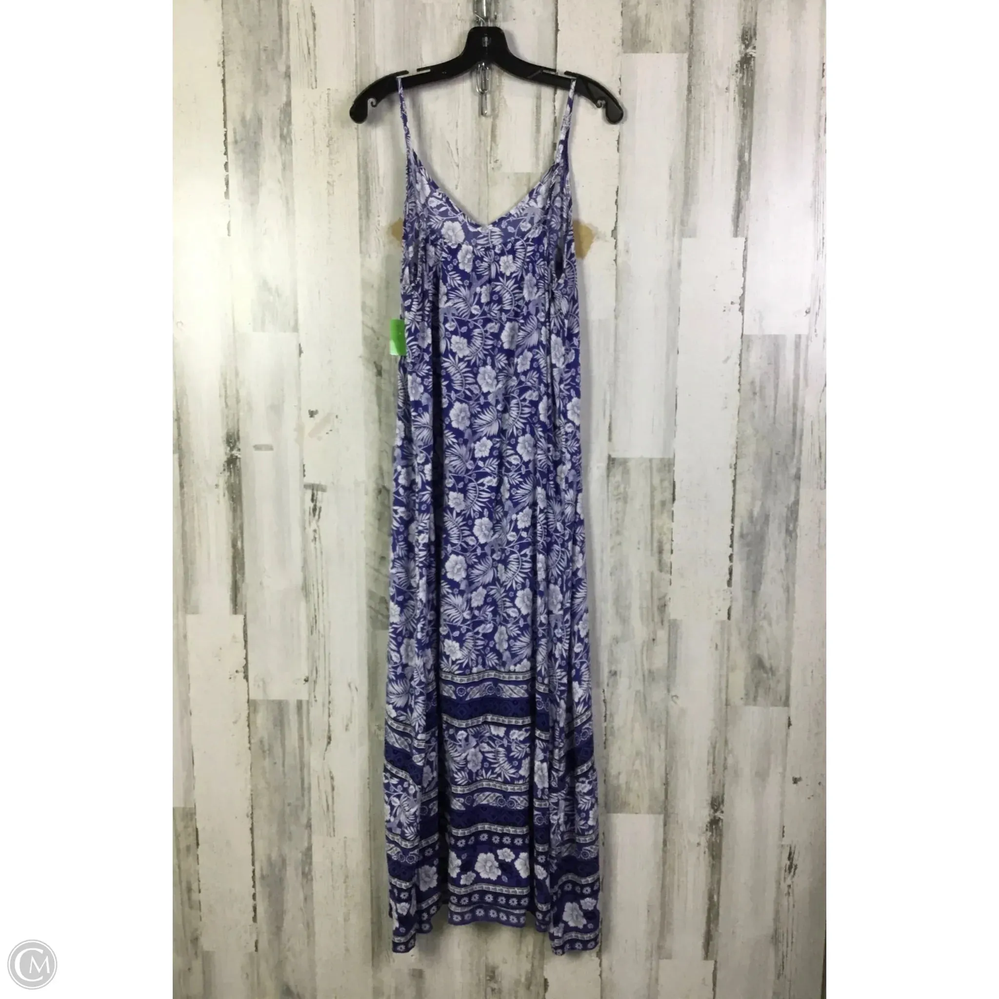 Dress Casual Maxi By Shein In Blue & White, Size: 1x