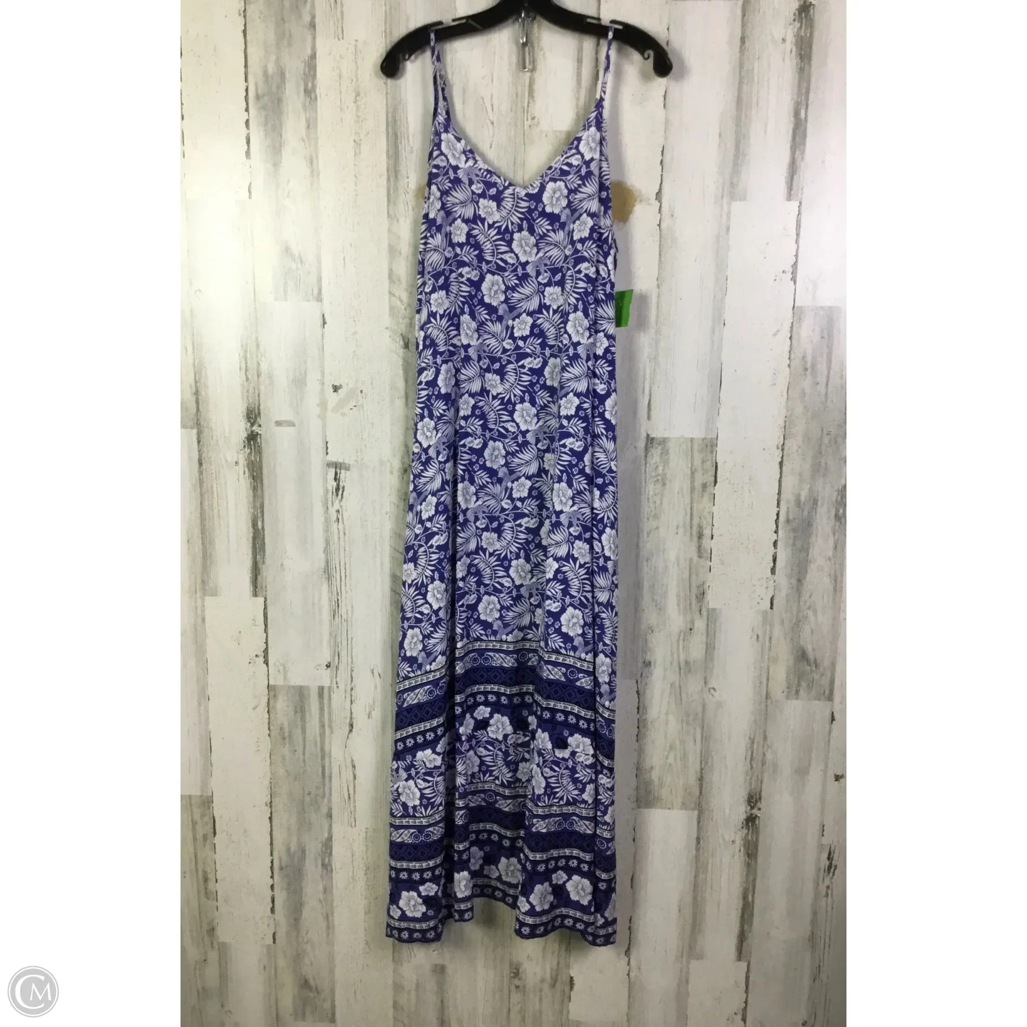 Dress Casual Maxi By Shein In Blue & White, Size: 1x