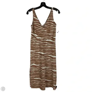 Dress Casual Midi By A New Day In Brown & Cream, Size: Xs