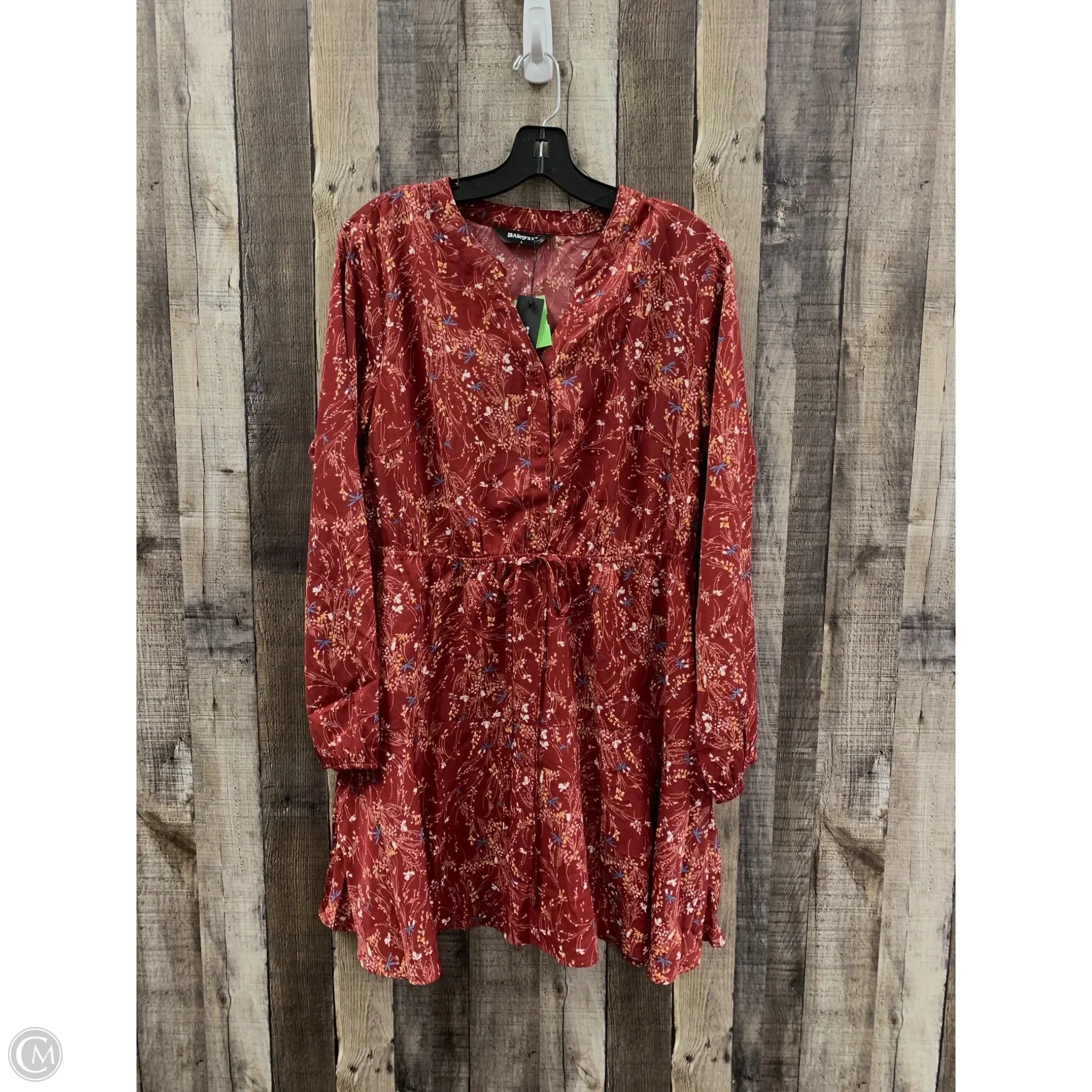 Dress Casual Midi By Allegra K In Red, Size: L