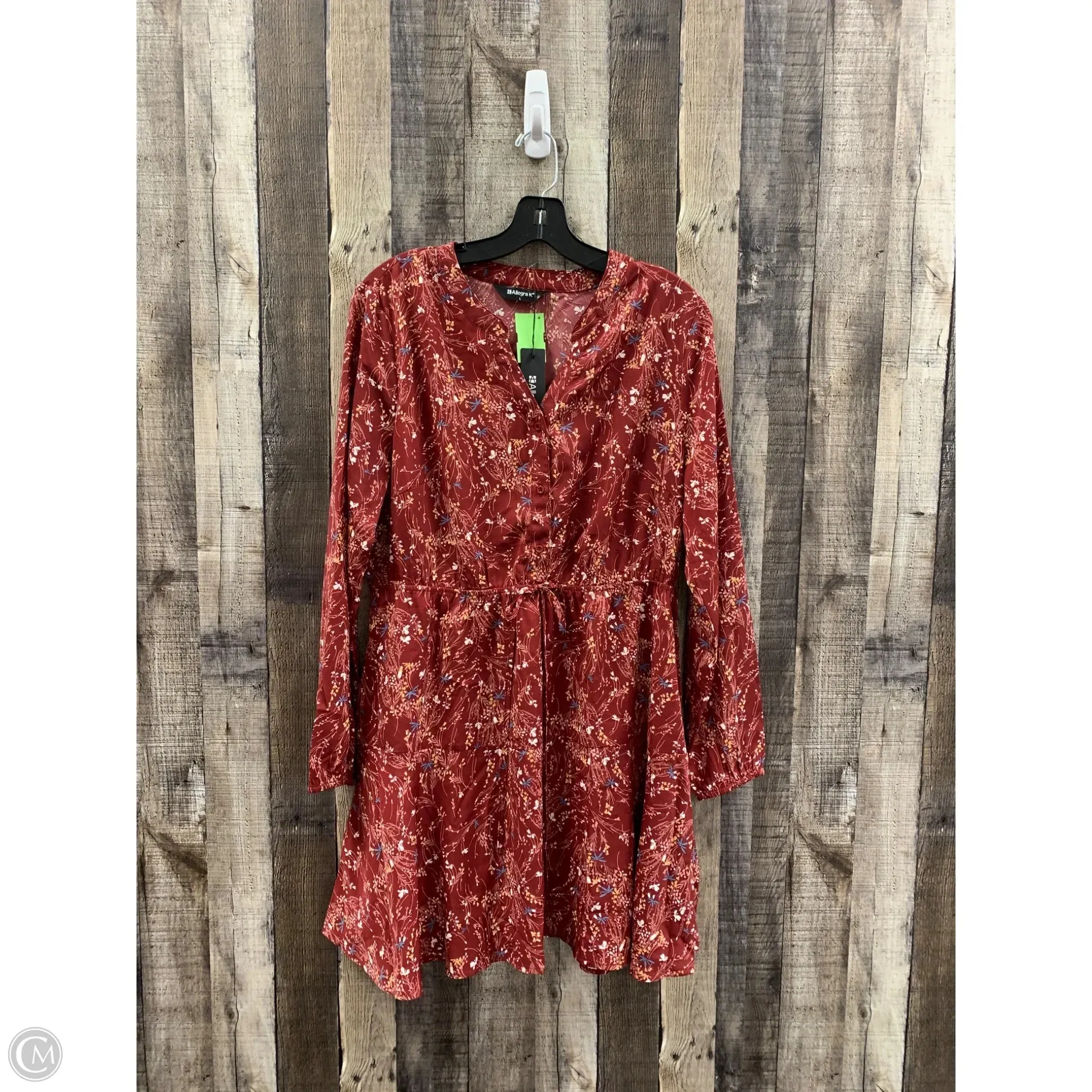 Dress Casual Midi By Allegra K In Red, Size: L