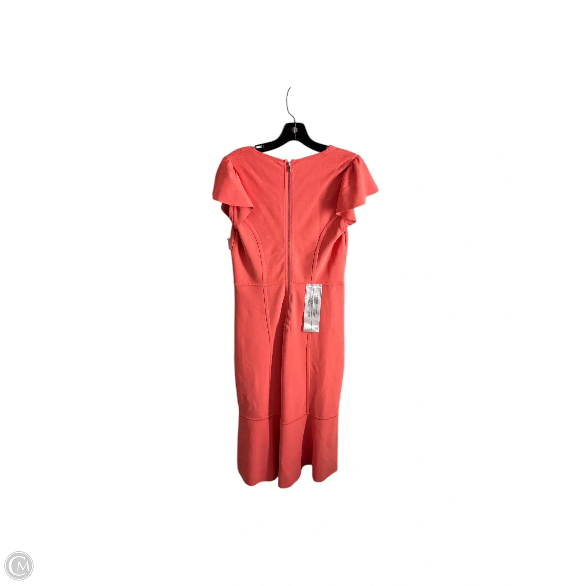 Dress Casual Midi By Bcbgmaxazria In Coral, Size: L