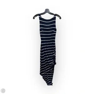 Dress Casual Midi By Bebe In Blue & White, Size: Xxs