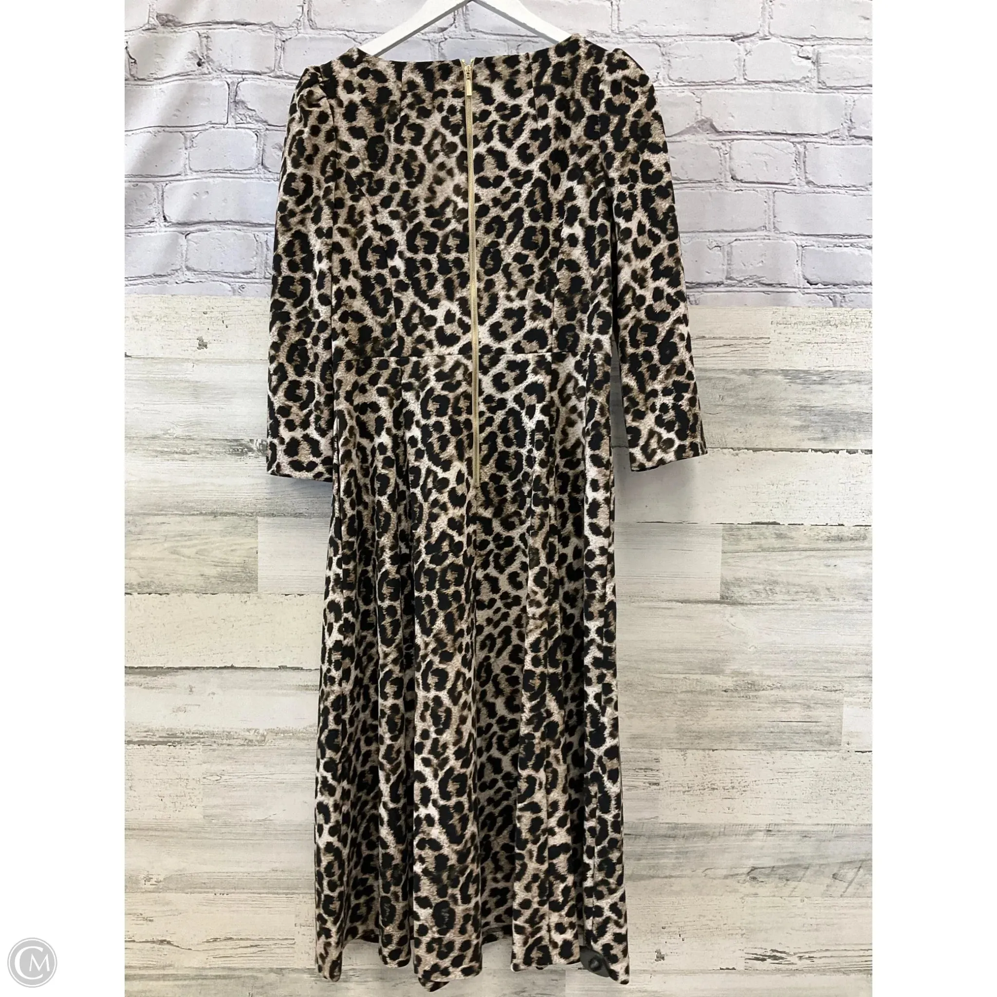 Dress Casual Midi By Calvin Klein In Animal Print, Size: M