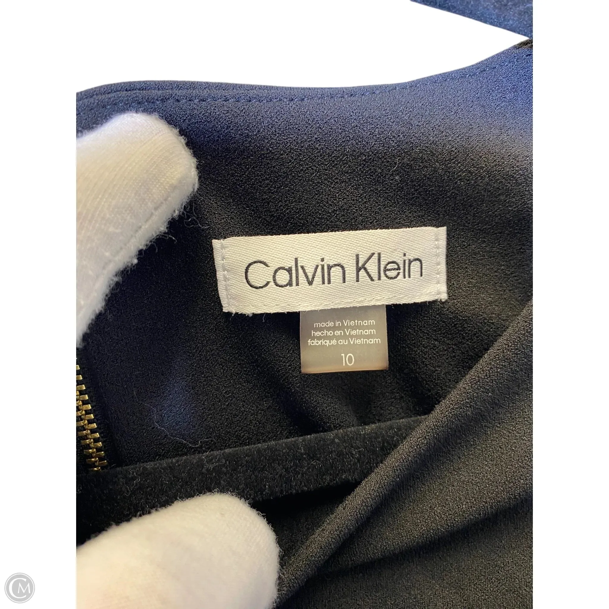 Dress Casual Midi By Calvin Klein In Black, Size: M