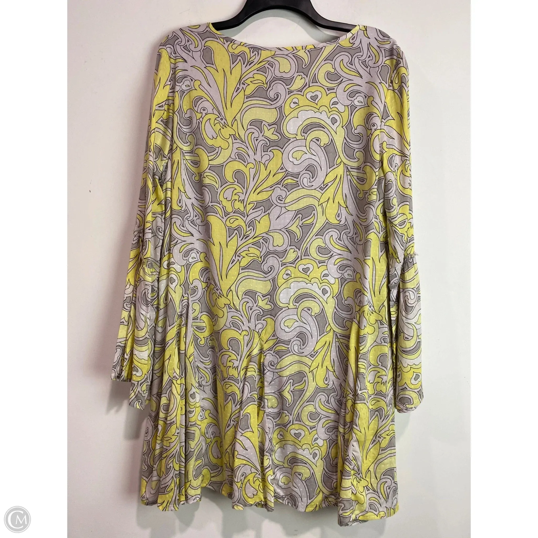 Dress Casual Midi By Cato In Yellow, Size: L