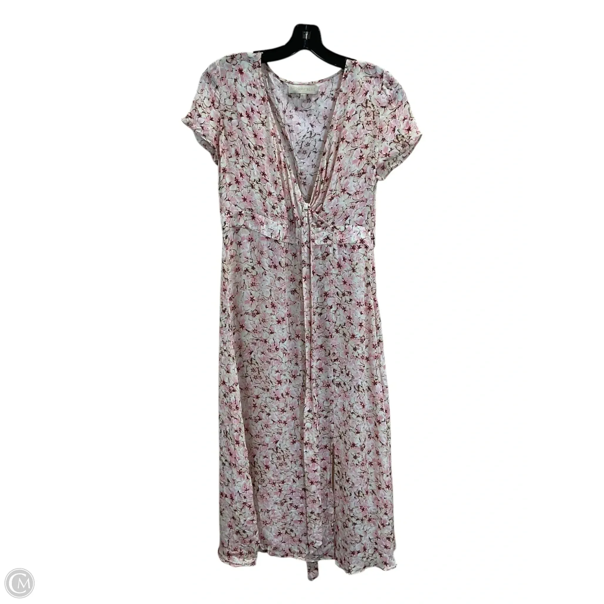 Dress Casual Midi By Clothes Mentor In Floral Print, Size: L