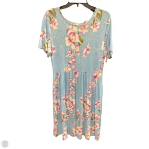Dress Casual Midi By Clothes Mentor In Floral Print, Size: L