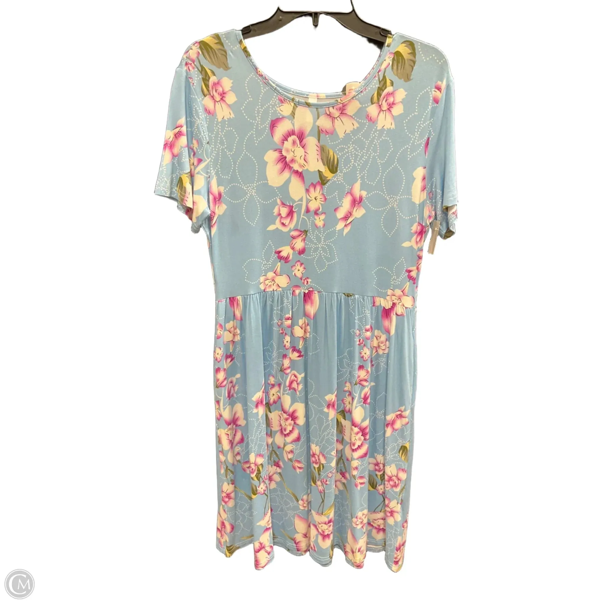 Dress Casual Midi By Clothes Mentor In Floral Print, Size: L