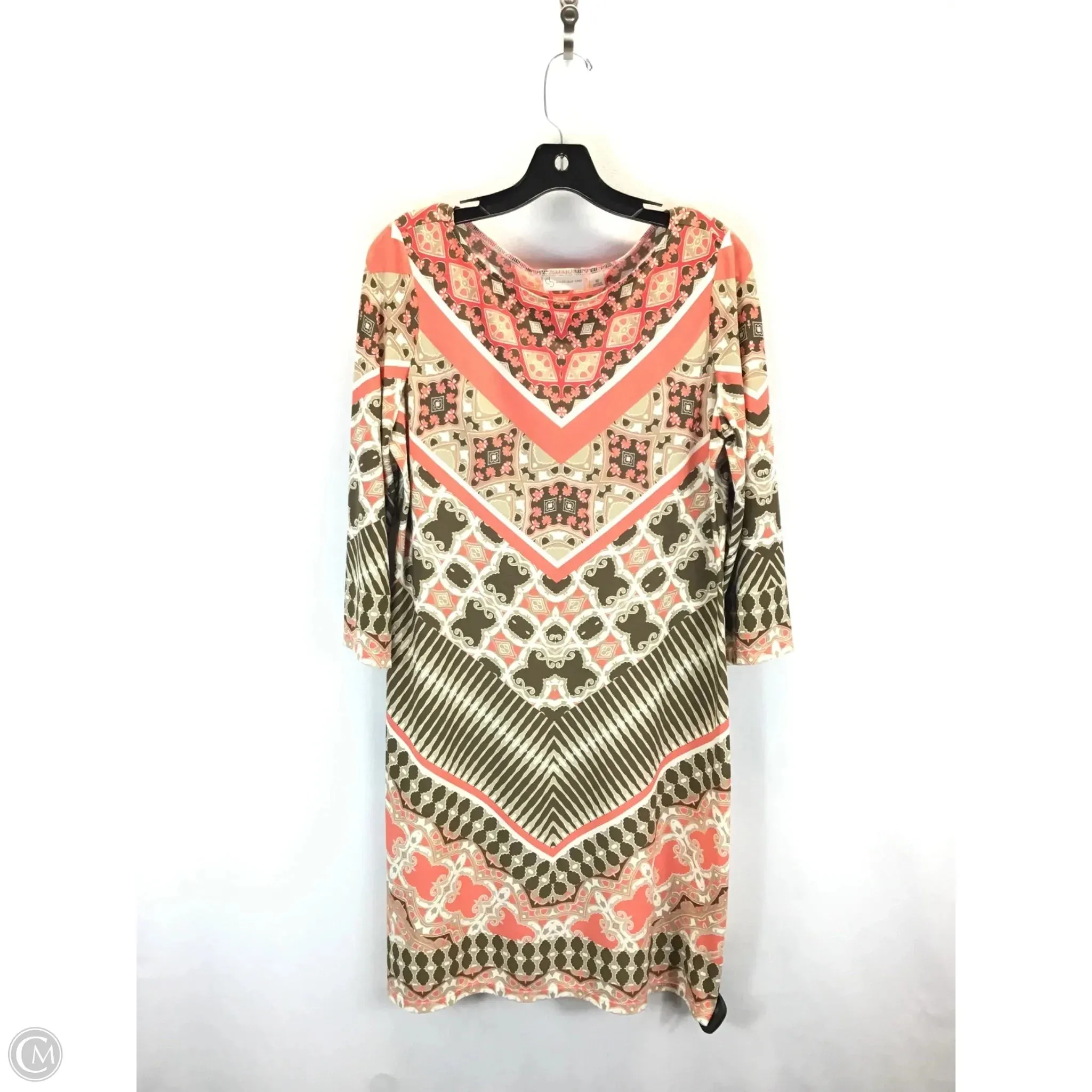 Dress Casual Midi By Clothes Mentor In Multi-colored, Size: 12