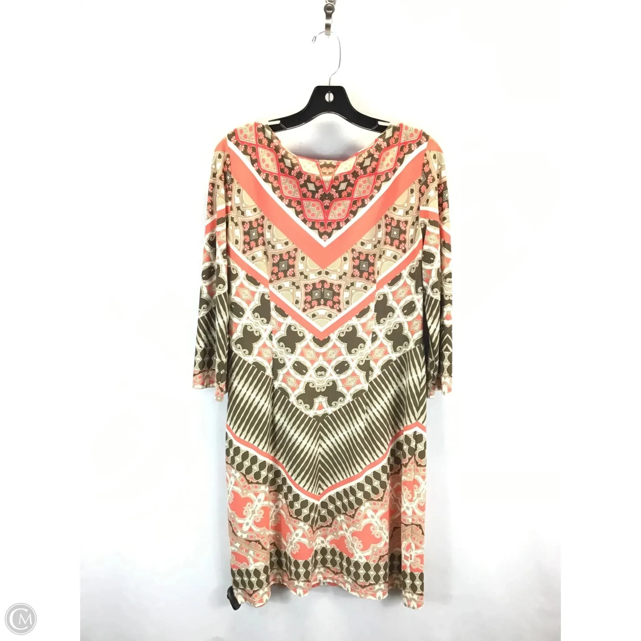 Dress Casual Midi By Clothes Mentor In Multi-colored, Size: 12