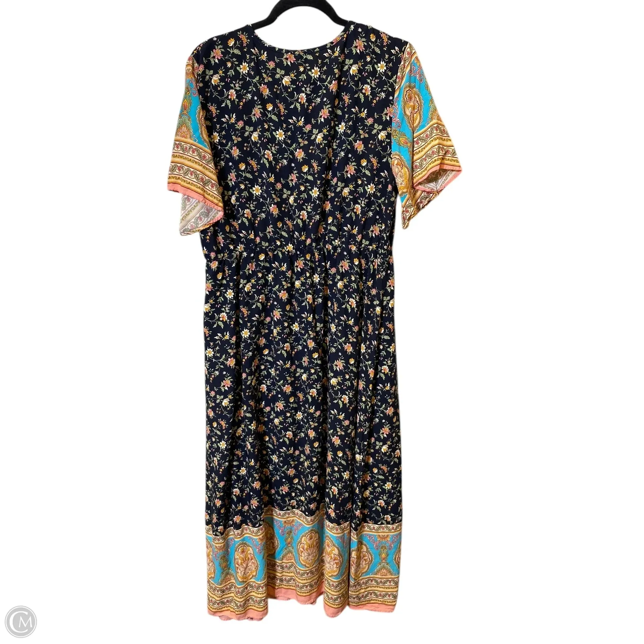 Dress Casual Midi By Clothes Mentor In Multi-colored, Size: Xl