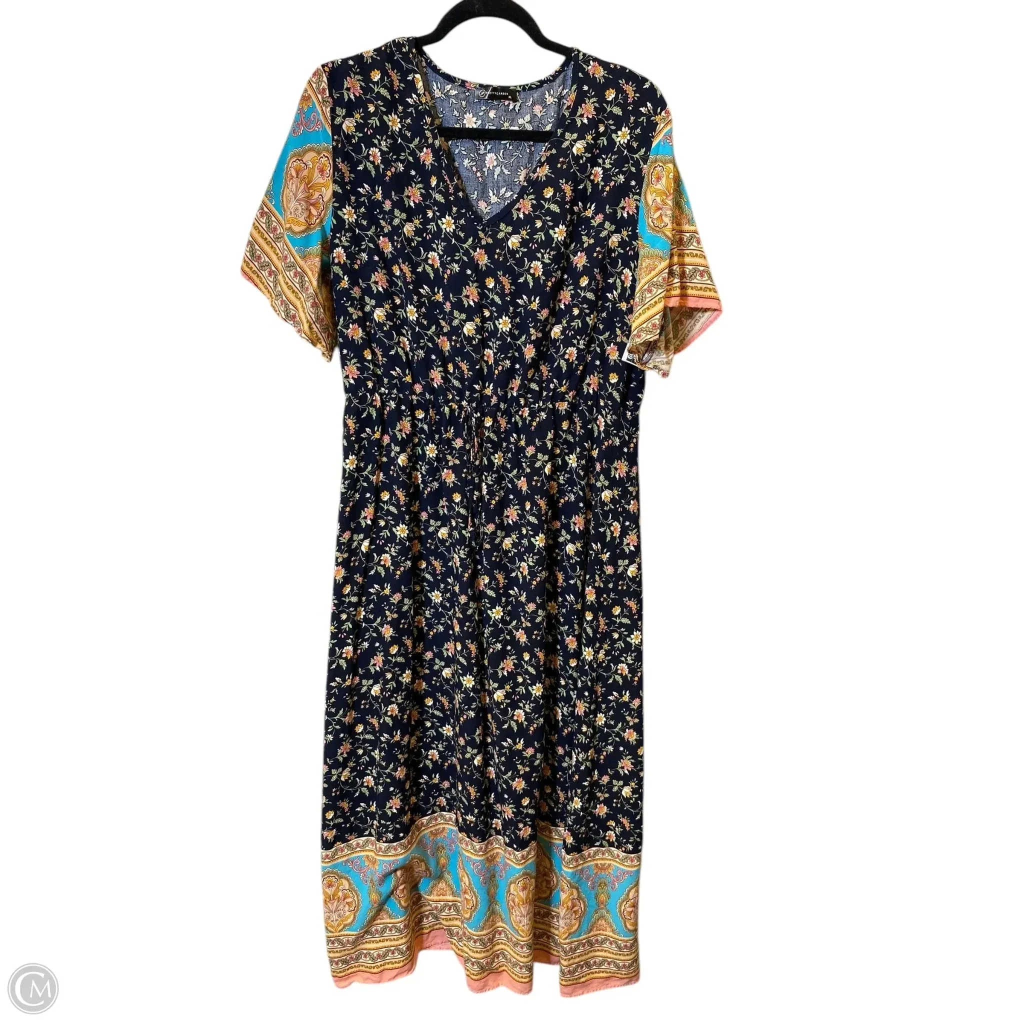 Dress Casual Midi By Clothes Mentor In Multi-colored, Size: Xl
