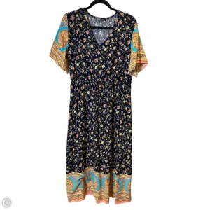 Dress Casual Midi By Clothes Mentor In Multi-colored, Size: Xl