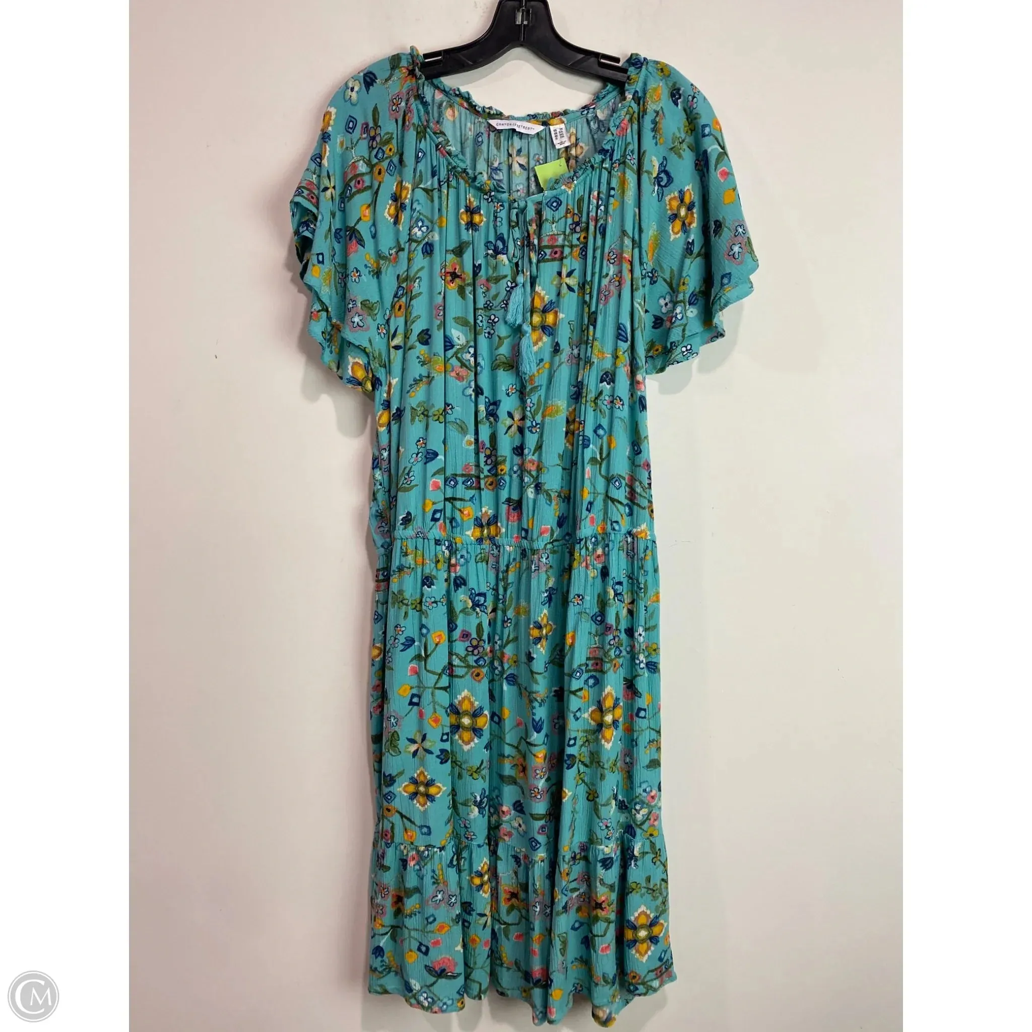 Dress Casual Midi By Cmf In Green, Size: 2x