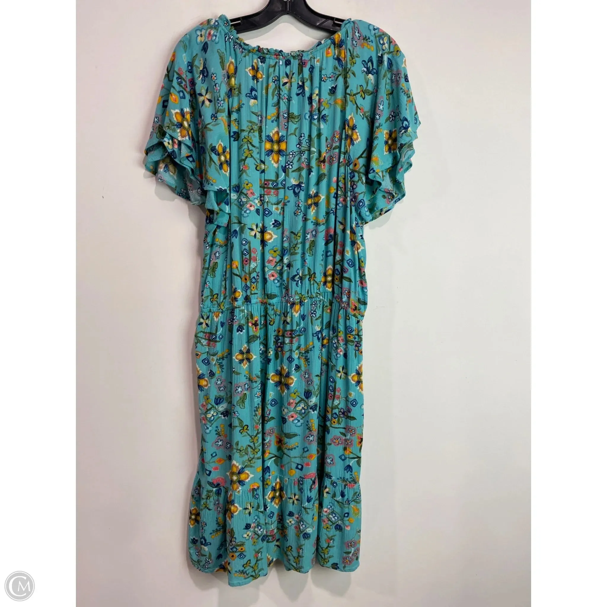 Dress Casual Midi By Cmf In Green, Size: 2x