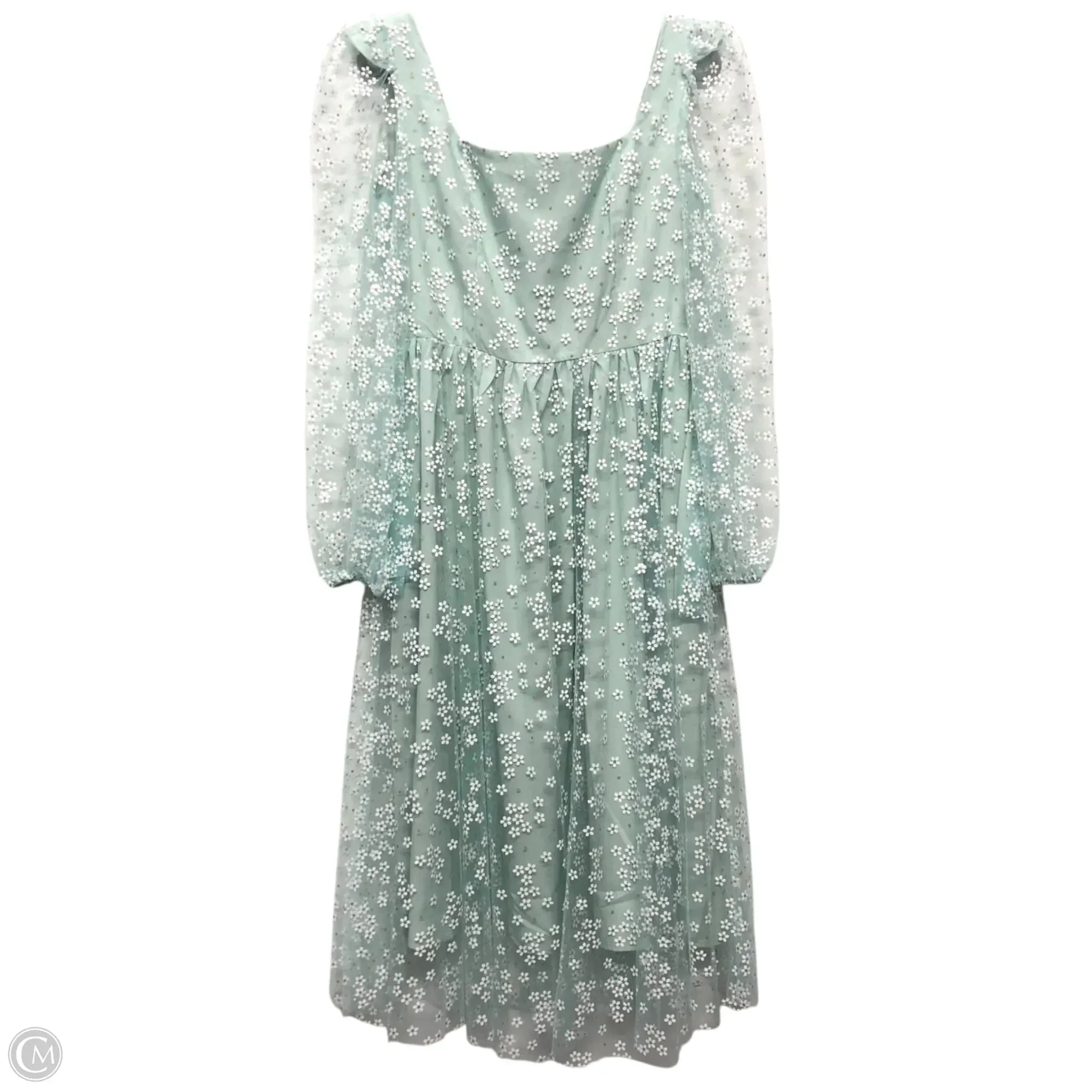 Dress Casual Midi By Cmf In Green, Size: L