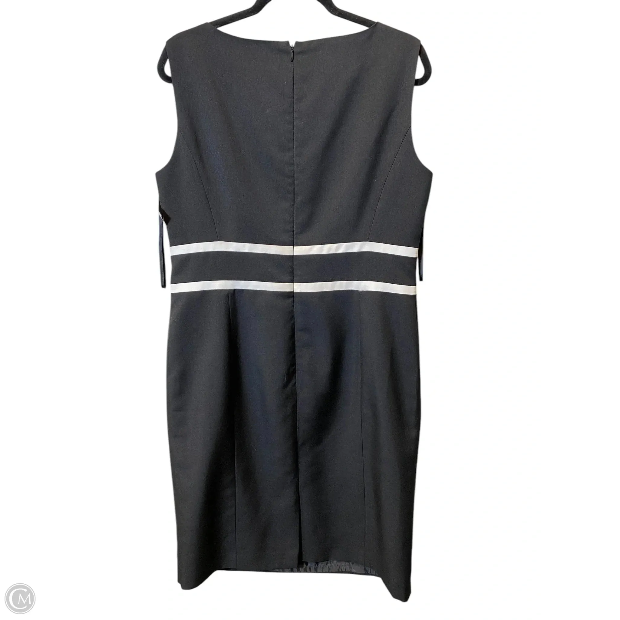 Dress Casual Midi By Evan-picone In Black & White, Size: L