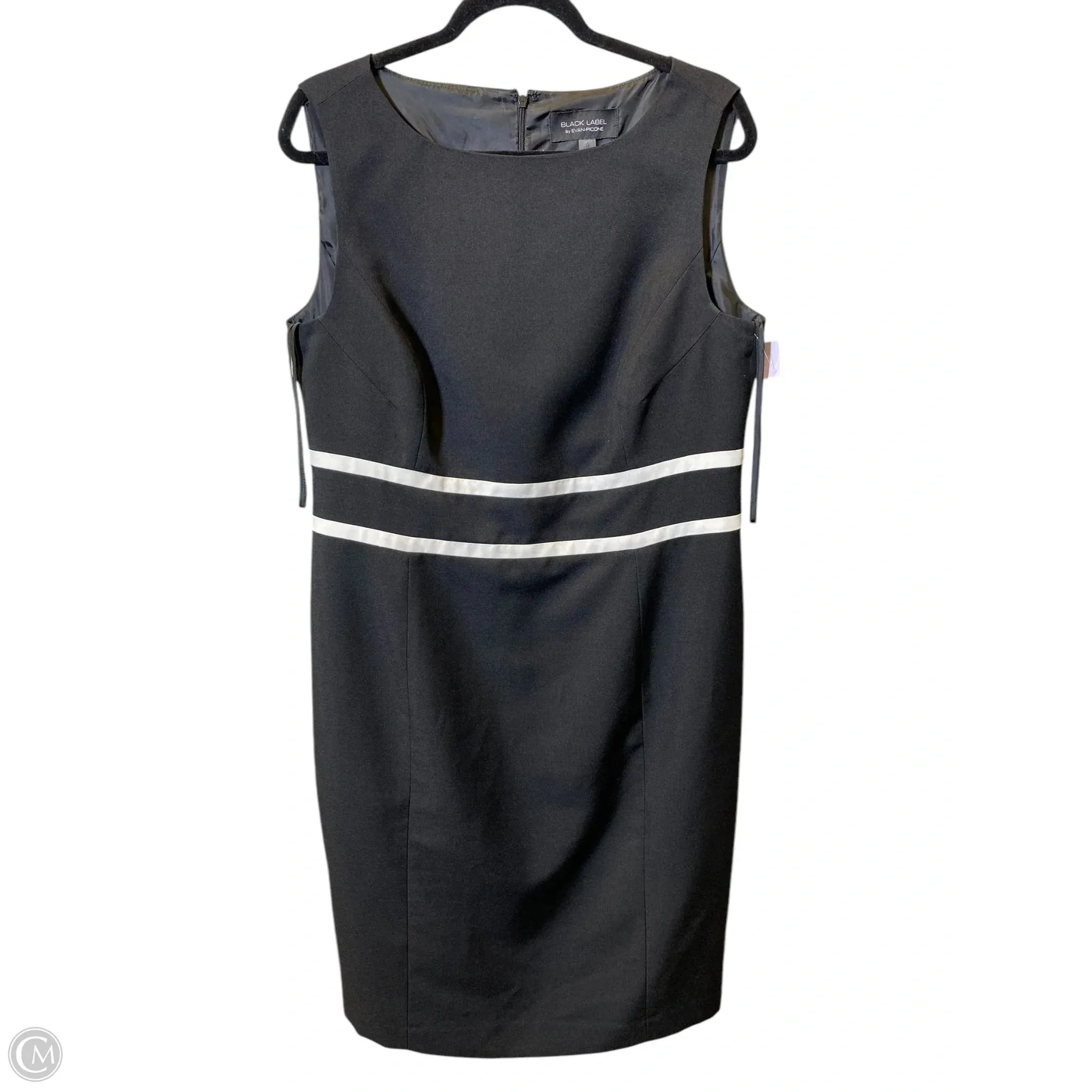 Dress Casual Midi By Evan-picone In Black & White, Size: L