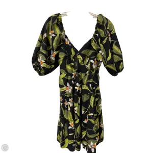 Dress Casual Midi By Express In Black & Green, Size: S