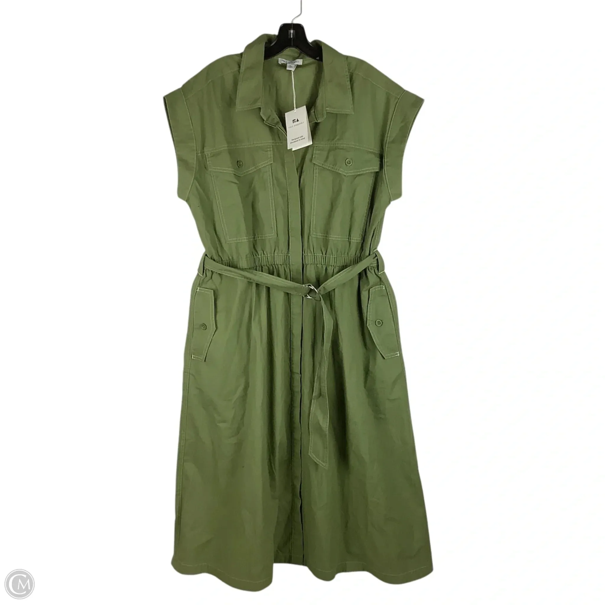 Dress Casual Midi By Free Assembly In Green, Size: Xl