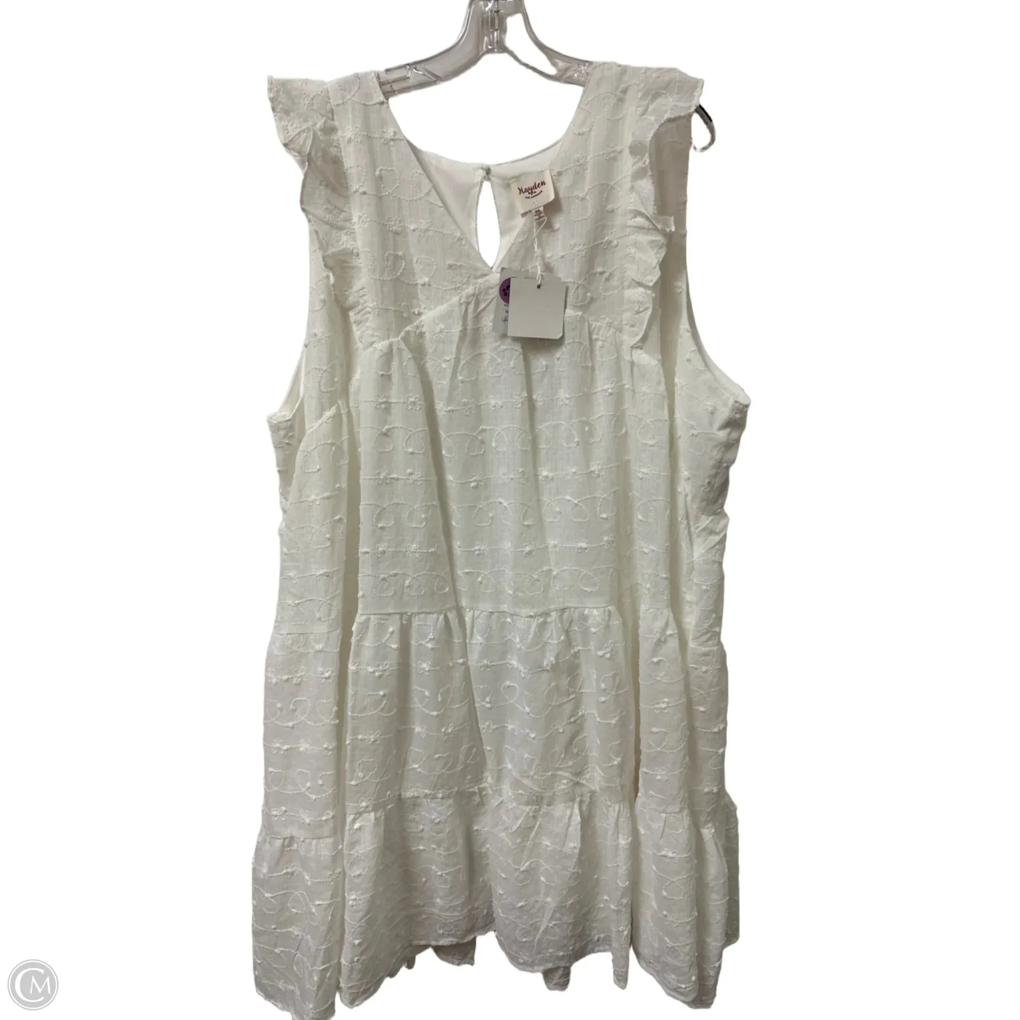 Dress Casual Midi By Hayden La In White, Size: 3x