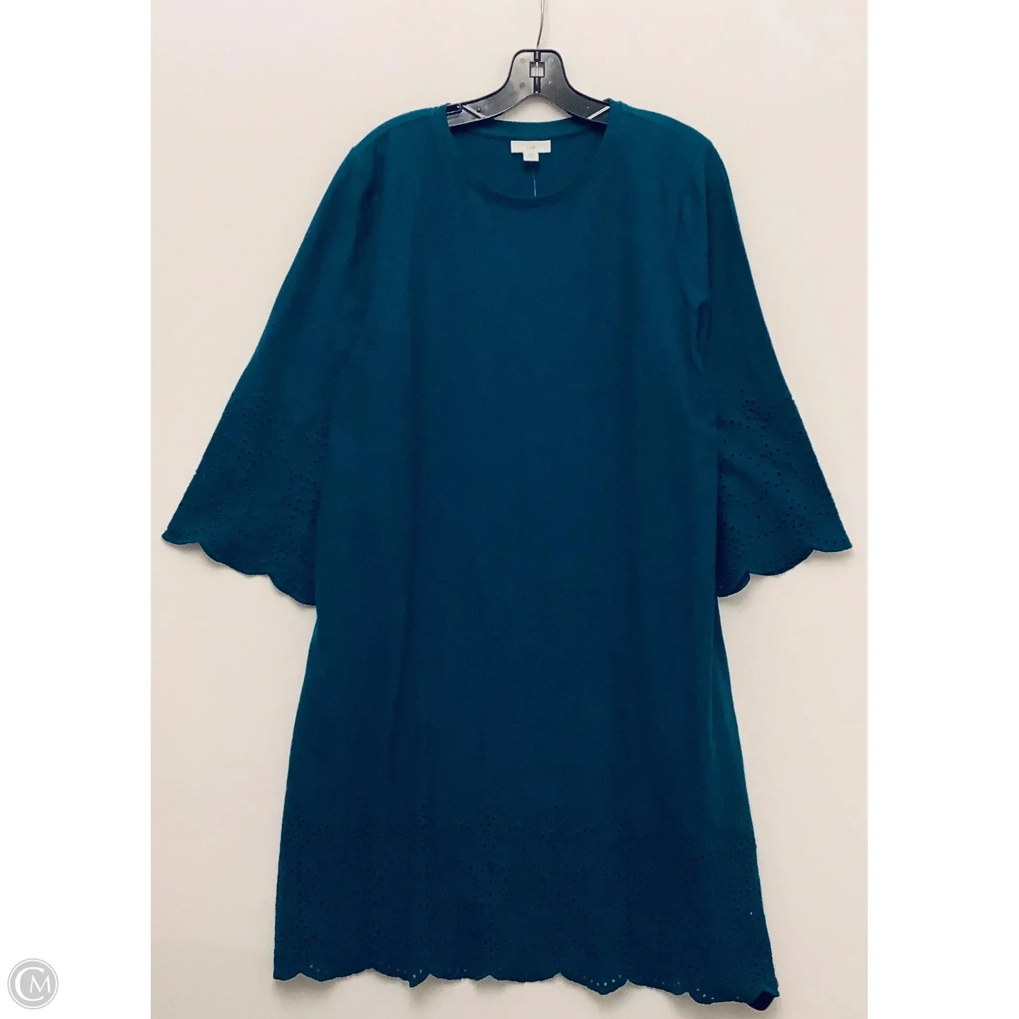 Dress Casual Midi By J. Jill In Blue, Size: L