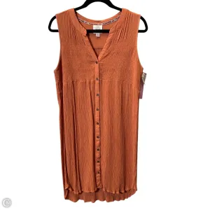 Dress Casual Midi By Knox Rose In Orange, Size: M
