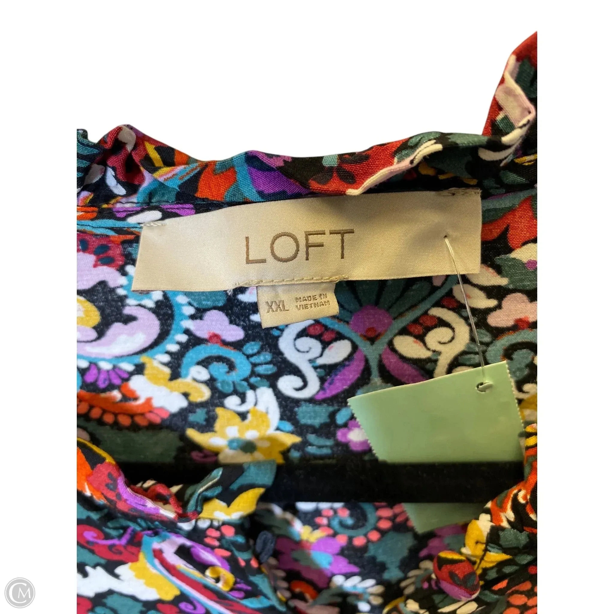 Dress Casual Midi By Loft In Multi-colored, Size: Xxl