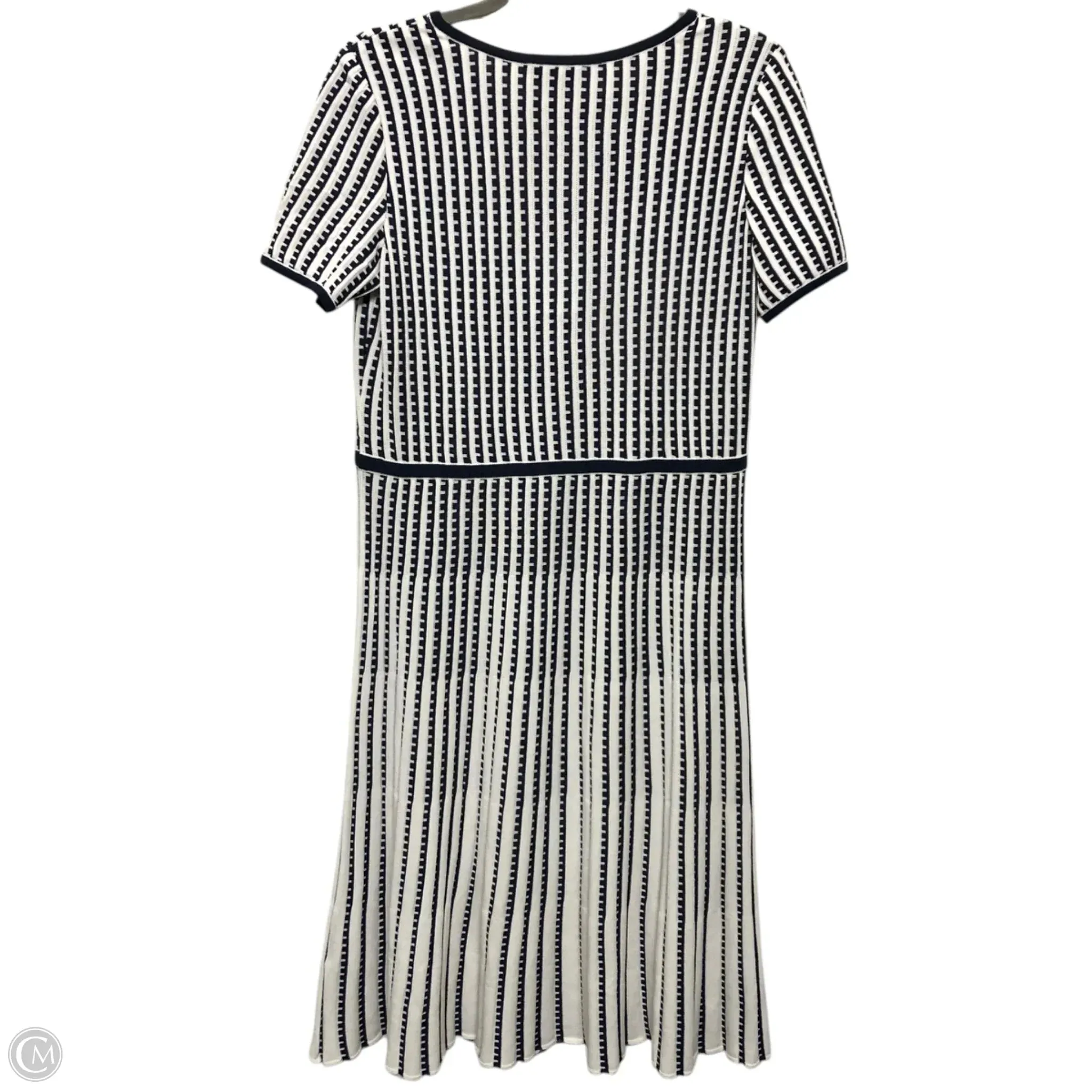 Dress Casual Midi By Ming Wang In Blue & White, Size: Xs