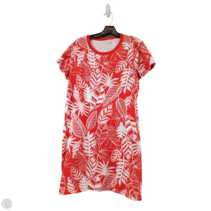 Dress Casual Midi By Old Navy In Orange & White, Size: Xl